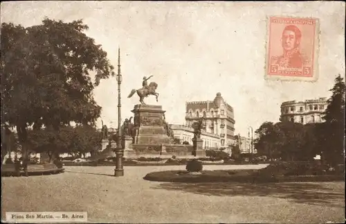 Ak Buenos Aires Argentinien, Plaza San Martin