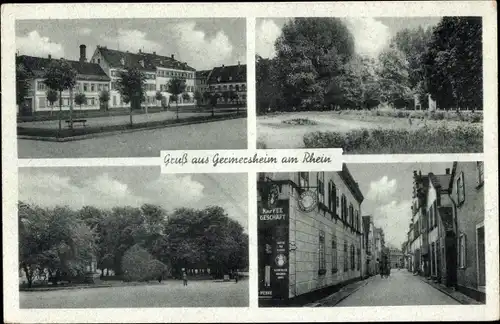 Ak Germersheim am Rhein, Straßenpartie, Kaffee Geschäft