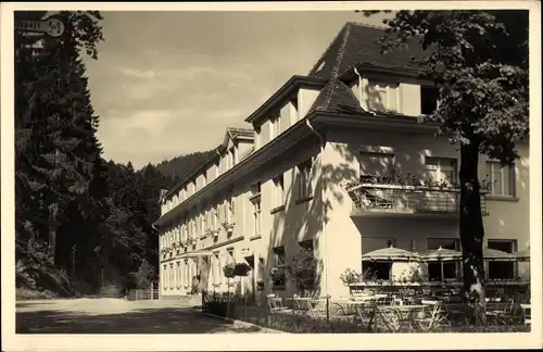 Ak Lierbach Oppenau im Schwarzwald, Wasserfall Hotel
