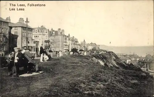 Ak Folkestone Kent England, The Leas