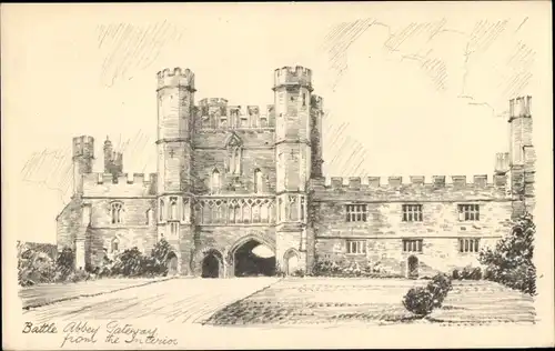 Künstler Ak Battle East Sussex England, Abbey