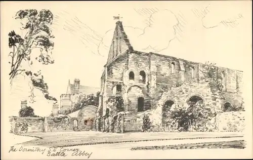 Künstler Ak Battle East Sussex England, Abbey, the Dormitory