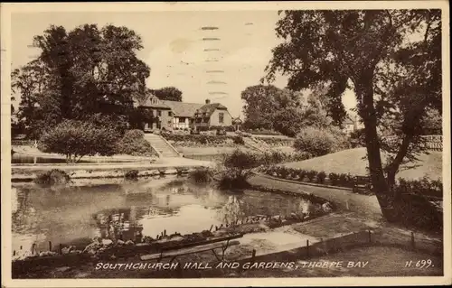 Ak Thorpe Bay Southend on Sea Essex England, Southchurch Hall and Gardens