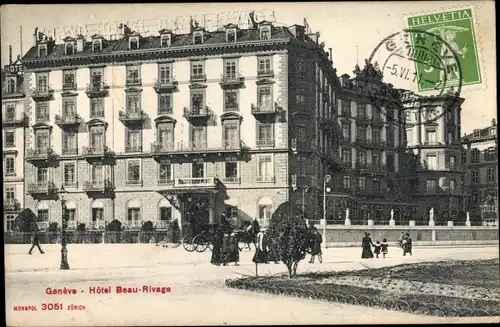 Ak Genève Genf Schweiz, Hotel Beau Rivage