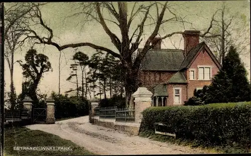 Ak Ware Hertfordshire England, Entrance Park