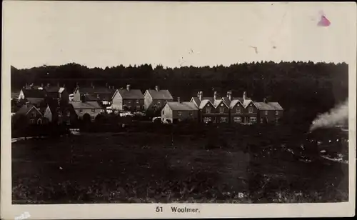 Ak Woolmer Hampshire, Blick auf den Ort, Wohnhäuser