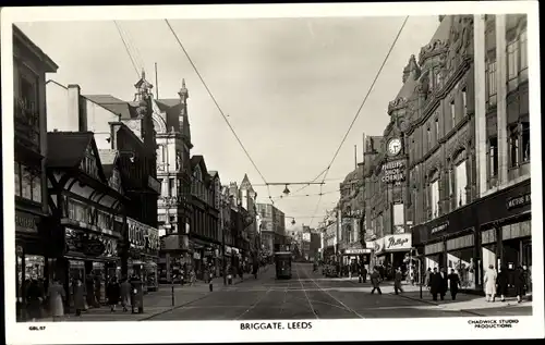 Ak Leeds Yorkshire England, Briggate