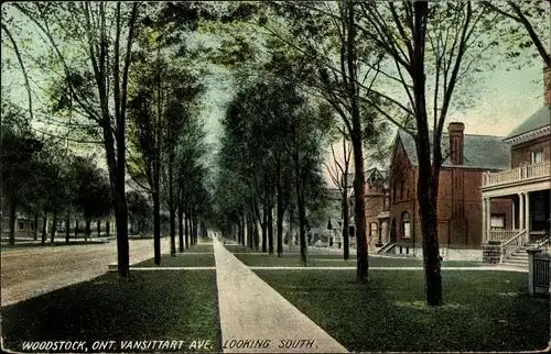 Ak Woodstock Ontario Kanada, Vansittart Avenue