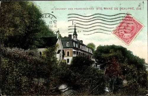 Ak Sainte Anne de Beaupré Québec Kanada, Le couvent des francicaines