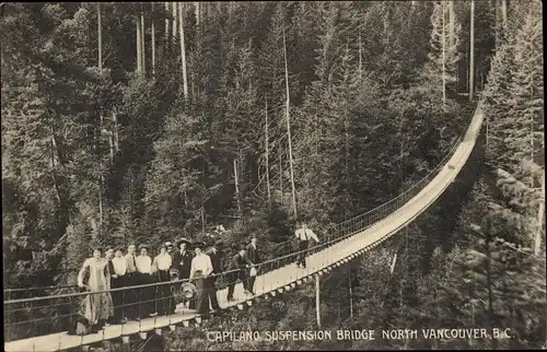 Ak Vancouver British Columbia Kanada, Capilano Suspension Bridge