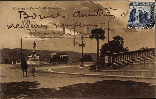 Ak Firenze Florenz Toscana, Piazzale Michelangiolo