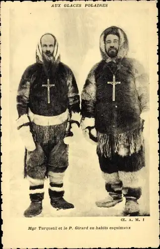 Ak Aux Glaces Polaires, Mgr. Turquetil et le P. Girard en habits esquimaux
