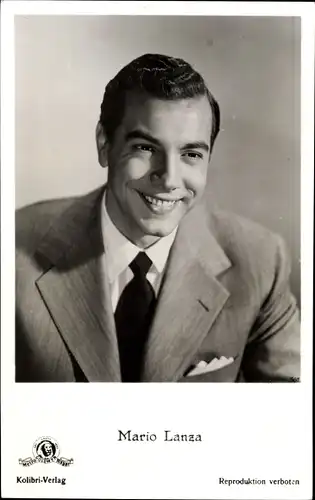Ak Schauspieler Mario Lanza, Portrait
