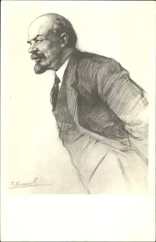 Künstler Ak Wassiljew, Wladimir Iljitsch Lenin, Russischer Revolutionär, Portrait