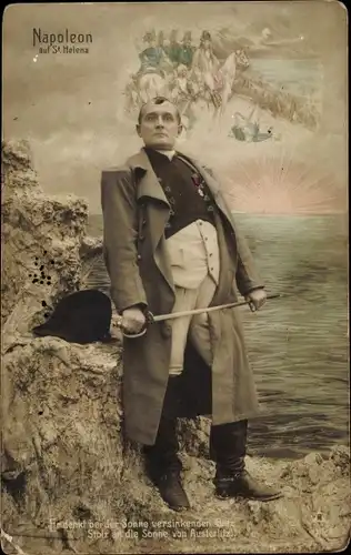 Ak Napoleon auf St. Helena, Schauspieler