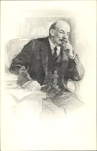 Künstler Ak Wassiljew, Wladimir Iljitsch Lenin, Russischer Revolutionär, Portrait