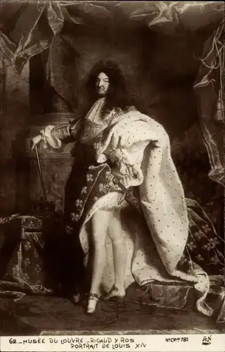 Künstler Ak Rigaud, Louis XIV, Ludwig XIV., König von Frankreich, Musée de Versailles