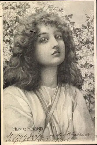 Künstler Ak Ryland, Henry, Portrait einer jungen Frau