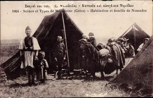 Ak Habitation et famille de Nomades, Macedoine