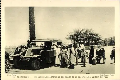 Ak Asie Mineure, Un Dispensaire Automobile des Filles de la Charite de St Vincent de Paul