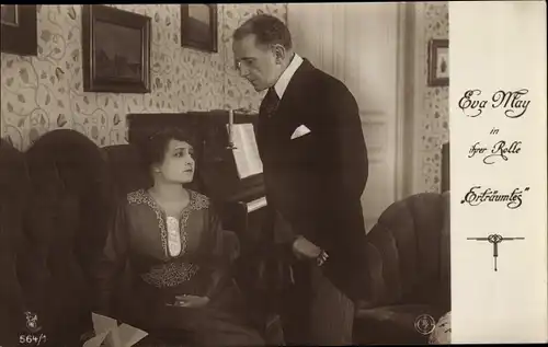 Ak Schauspielerin Eva May, Filmszene Erträumtes