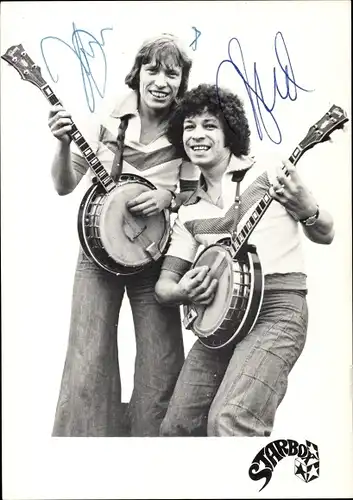 Ak Jan & Kjeld, Musiker mit Banjo, Autogramm, Starbox