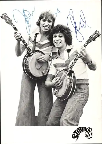 Ak Jan & Kjeld, Musiker mit Banjo, Autogramm, Starbox