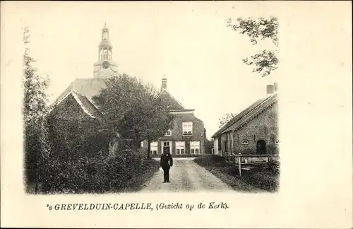 Ak 's Grevelduin Sprang Capelle Nordbrabant Niederlande, Gezicht op de Kerk