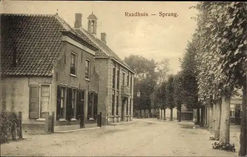 Ak Sprang Capelle Nordbrabant Niederlande, Raadhuis