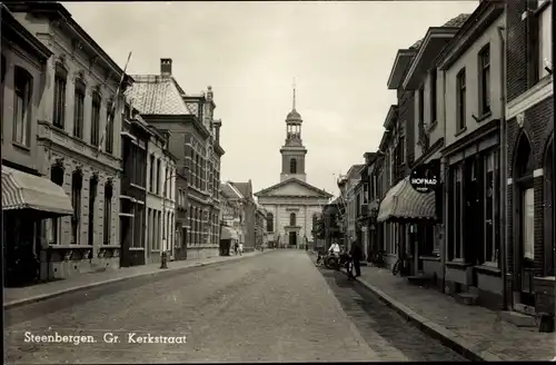 Ak Steenbergen Nordbrabant Niederlande, Groote Kerkstraat