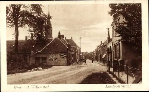 Ak Willemstad Nordbrabant Niederlande, Landpoortstraat