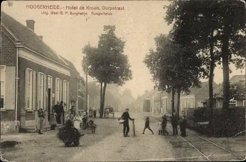 Ak Hoogerheide Nordbrabant, Hotel de Kroon, Dorpstraat