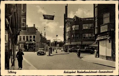 Ak Tilburg Nordbrabant Niederlande, Kruispunt Nieuwlandstraat Zomerstraat