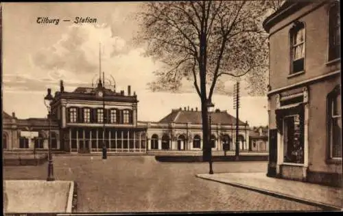 Ak Tilburg Nordbrabant Niederlande, Bahnhof