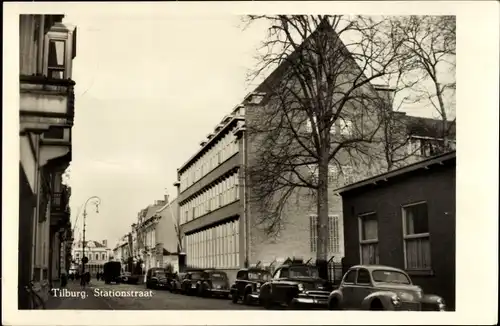 Ak Tilburg Nordbrabant Niederlande, Stationstraat