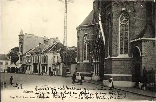 Ak Tilburg Nordbrabant Niederlande, Markt