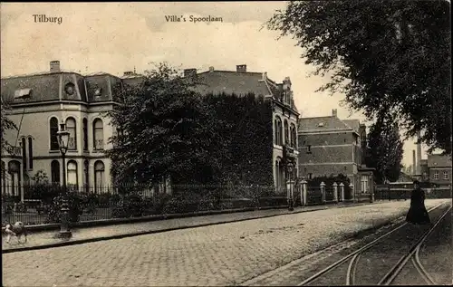 Ak Tilburg Nordbrabant Niederlande, Villa's Spoorlaan