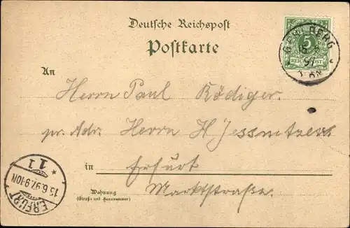 Litho Gehlberg Suhl in Thüringen, Schneekopf, Aussichtsturm