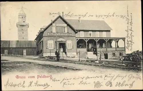 Ak Niederreifenberg Schmitten im Taunus, Großer Feldberg, Gasthaus Feldberg Turm