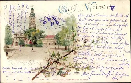 Litho Weimar in Thüringen, Residenzschloss