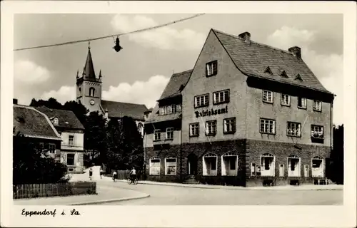 Ak Eppendorf in Sachsen, Betriebsamt, Kirchturm