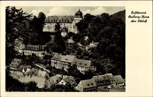 Ak Stolberg im Harz, Am Schloss