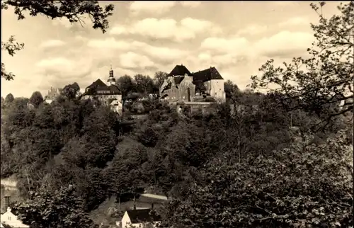 Ak Wolkenstein im Erzgebirge, Teilansicht