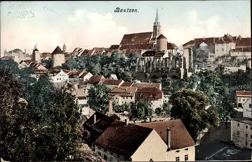 Ak Bautzen in der Oberlausitz, Blick über die Stadt