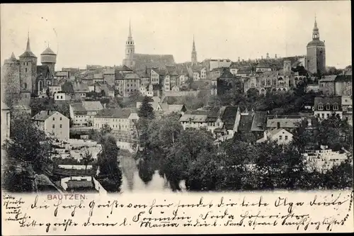 Ak Bautzen in der Oberlausitz, Panorama