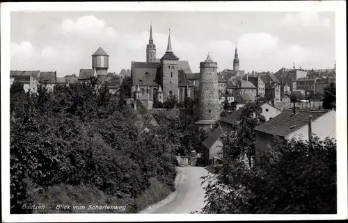 Ak Bautzen in der Oberlausitz, Blick vom Scharfenweg