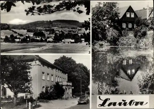 Ak Lauba Lawalde Oberlausitz, Konsum Gaststätte Stadt Hamburg, Ort mit Umgebung