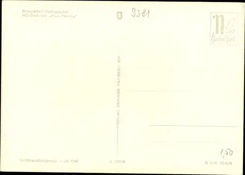 Ak Braunsdorf an der Zschopau Niederwiesa Sachsen, HO Gaststätte Haus Flechsig