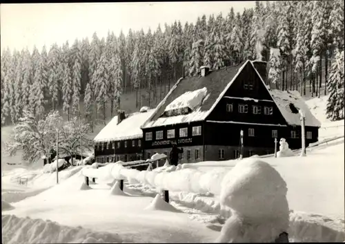 Ak Sayda im Erzgebirge, Jugendherberge Ilja Ehrenburg, Mortelgrund, Winter