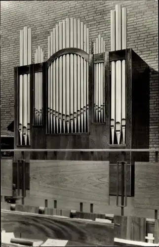 Ak De Heikop Brunssum Limburg Niederlande, Orgel Ned. Herv. Kerk
